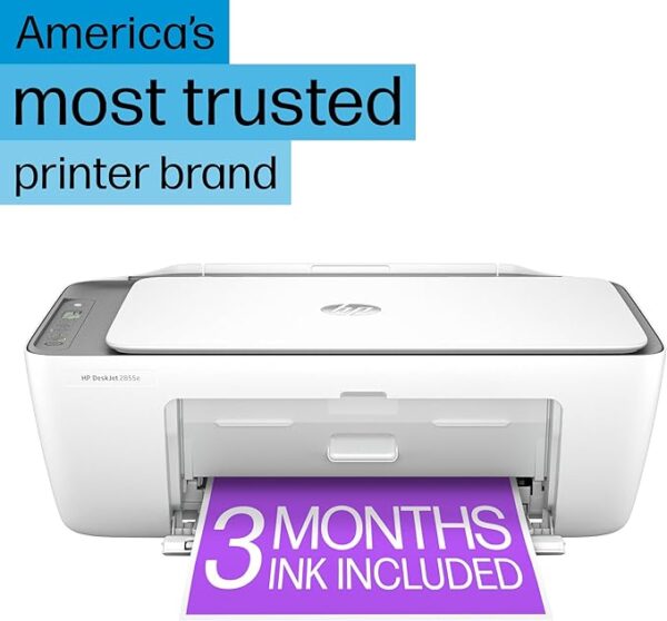 HP DeskJet 2855e Wireless All-in-One Color Inkjet Printer - Image 4