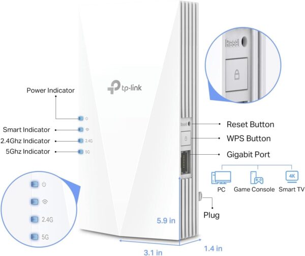 TP-Link AX3000 WiFi 6 Range Extender - Image 3